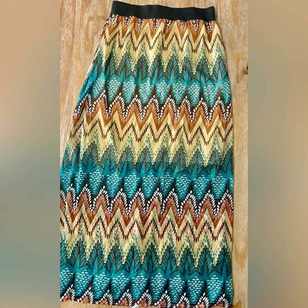 Sugar 17 Sheer 1/2 Lined Maxi Skirt